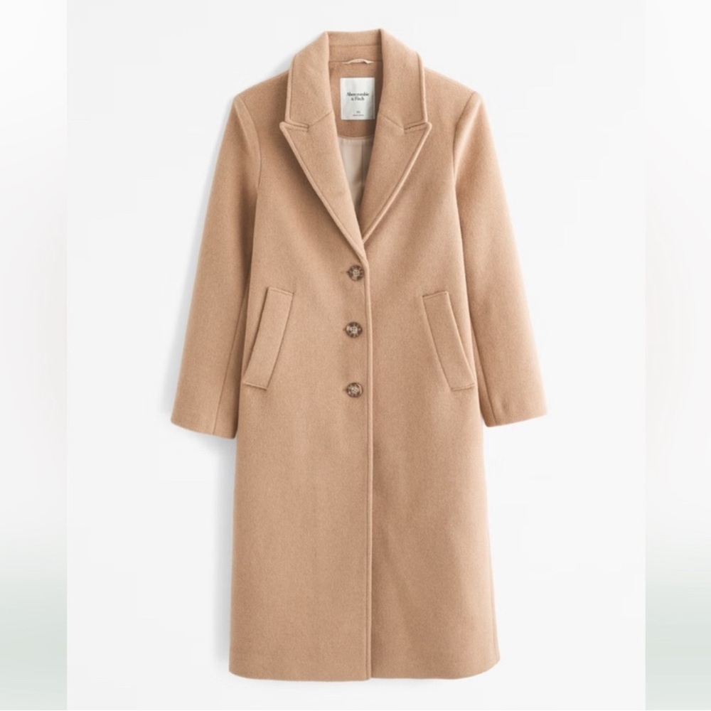 Abercrombie Tan Wool Coat